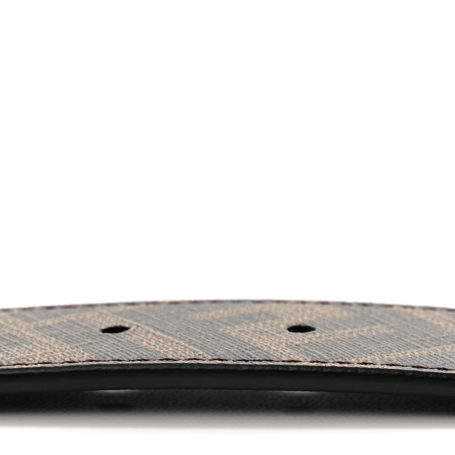 Fendi Cuoio Romano Glazed Fabric FF 1974 Reversible Belt 95 38 Black Tobacco 6 of 6
