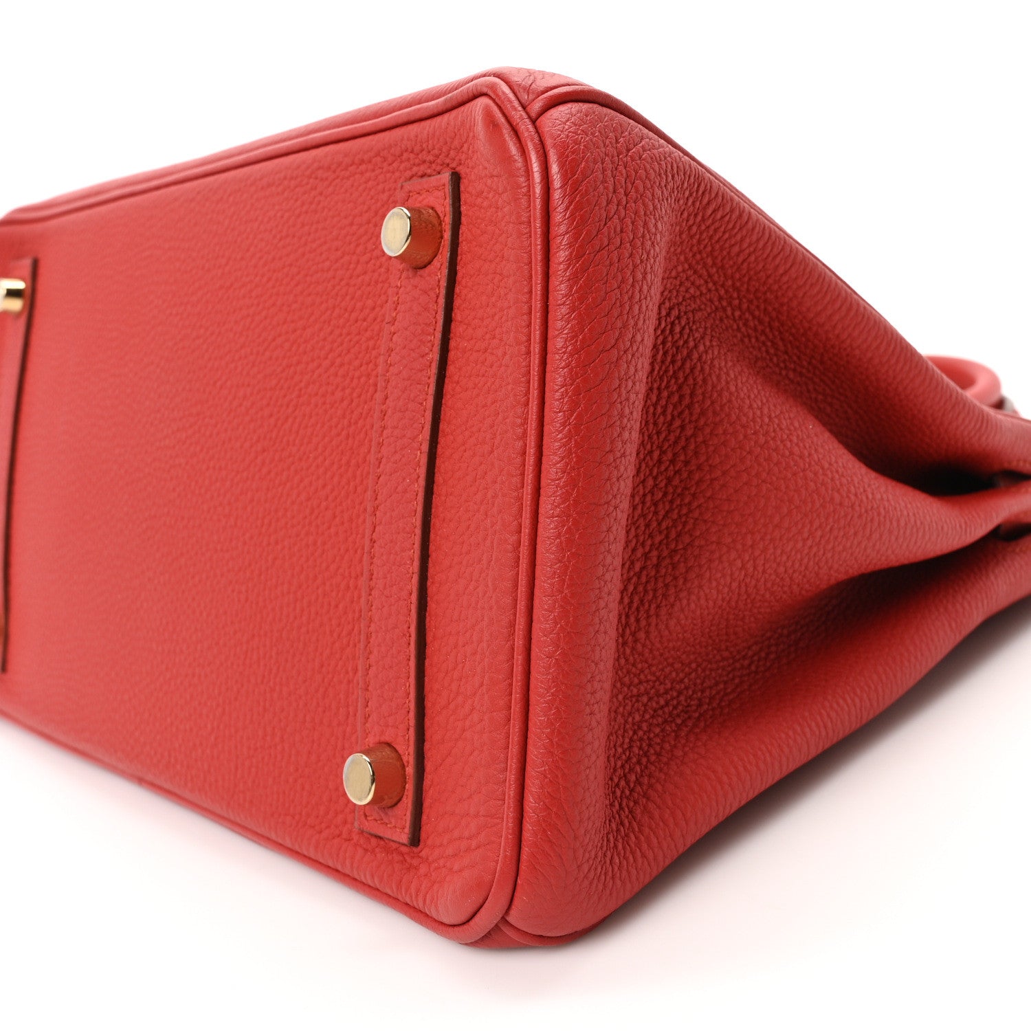 Hermes Taurillon Clemence Birkin 30 Rouge Casaque 10 of 10