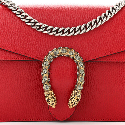 Gucci Dollar Calfskin Swarovski Crystal Small Dionysus Shoulder Bag Hibiscus Red 8 of 10