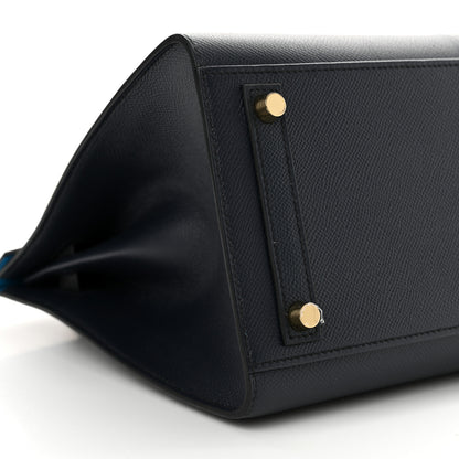 Hermes Epsom Casaque Birkin Sellier 30 Bleu Indigo Black Bleu Frida 8 of 11