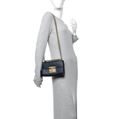 Gucci Guccissima Small Padlock Shoulder Bag Blue Agata 2 of 10