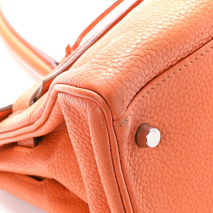 Hermes Taurillon Clemence Shoulder Kelly 40 Orange 9 of 14
