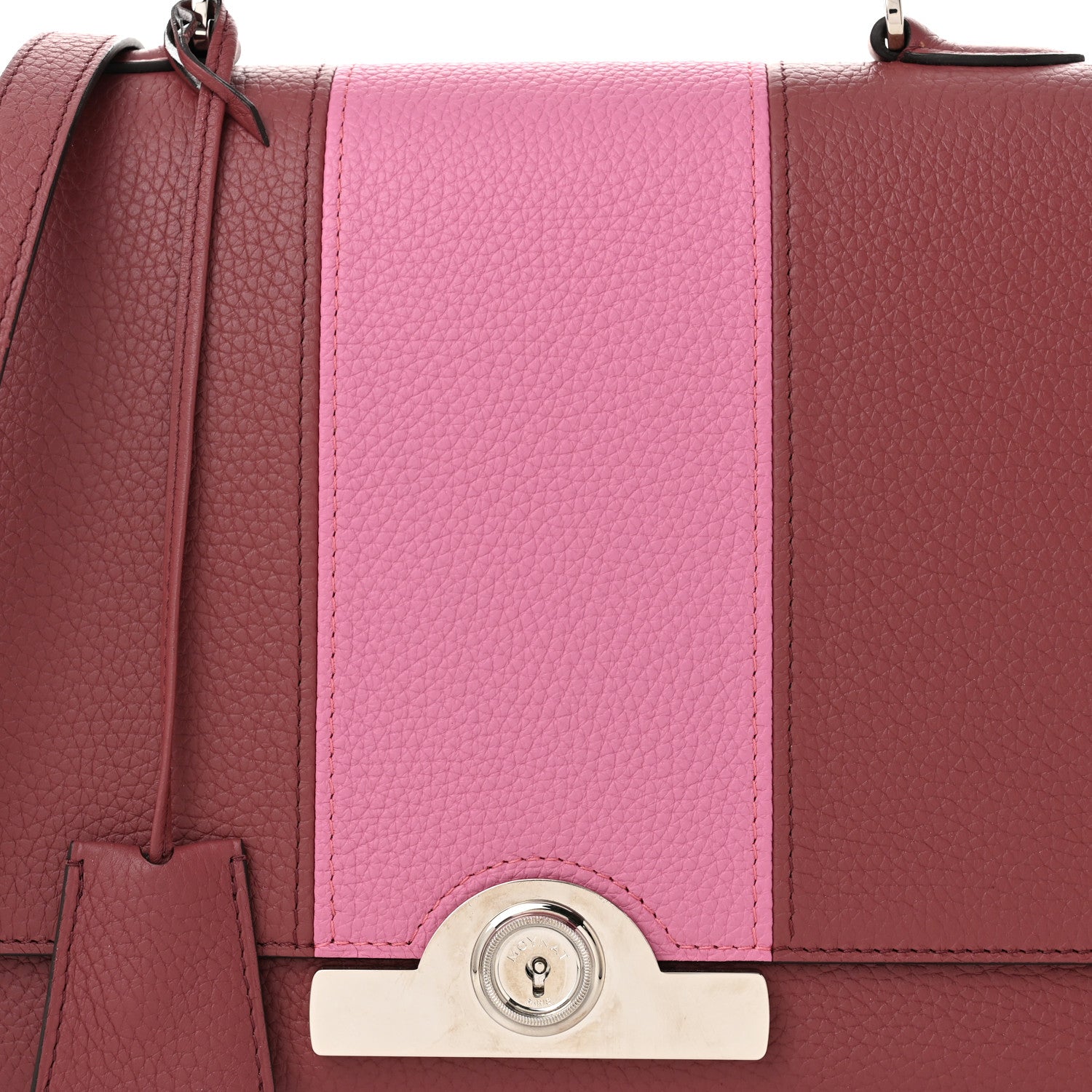 Moynat Taurillon Blush Rejane MM Plum Bougainvillea 7 of 10