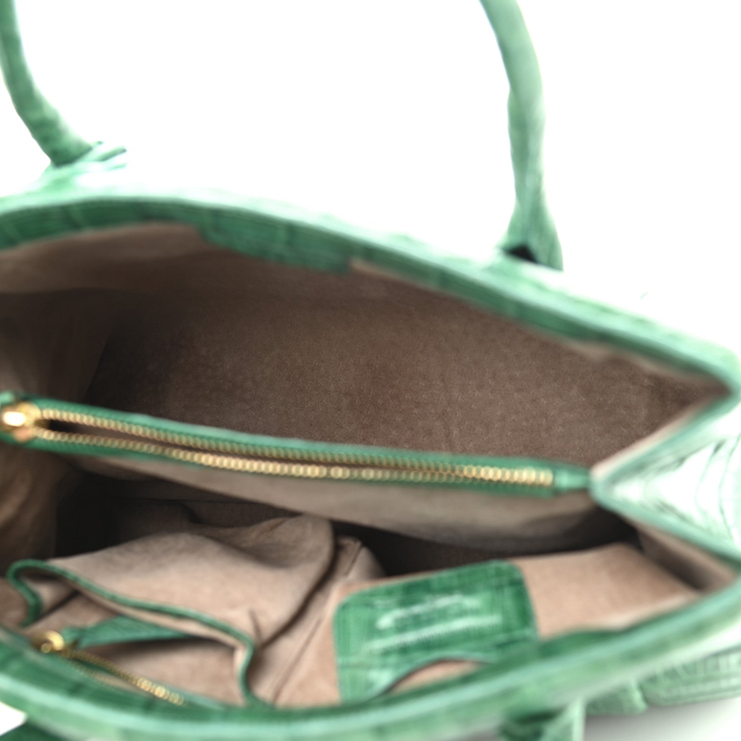 Nancy Gonzalez Crocodile Leaf Tote Green 5 of 13