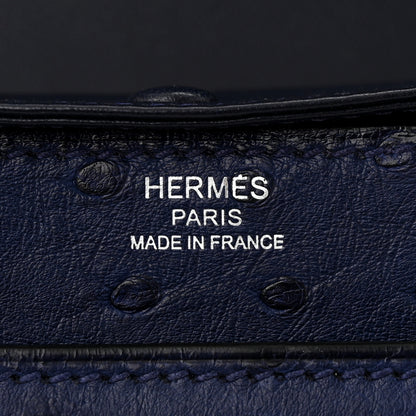 Hermes Ostrich Verrou 21 Bleu Iris 6 of 10