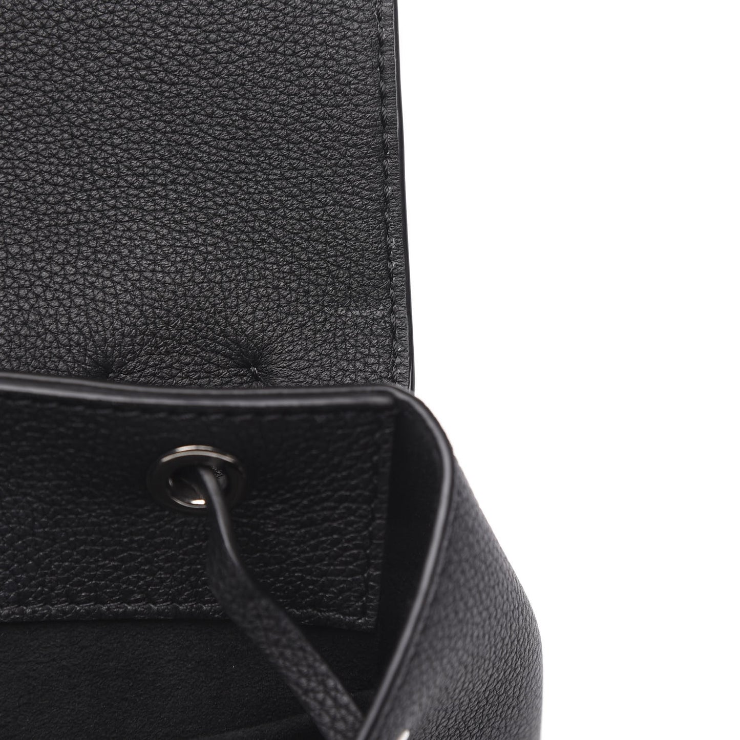 Calfskin Lockme Backpack Black