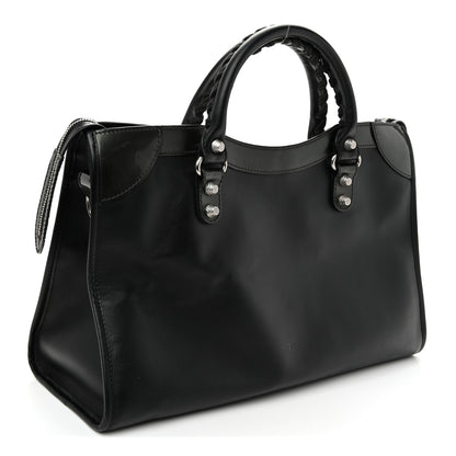 Balenciaga Smooth Calfskin Metallic Patent Giant 12 Silver Hardware City Vert Poker Fonce 4 of 11