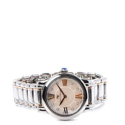 David Yurman Stainless Steel 18K Rose Gold Diamond Mother of Pearl 30mm Classic Quartz Watch 3 of 9