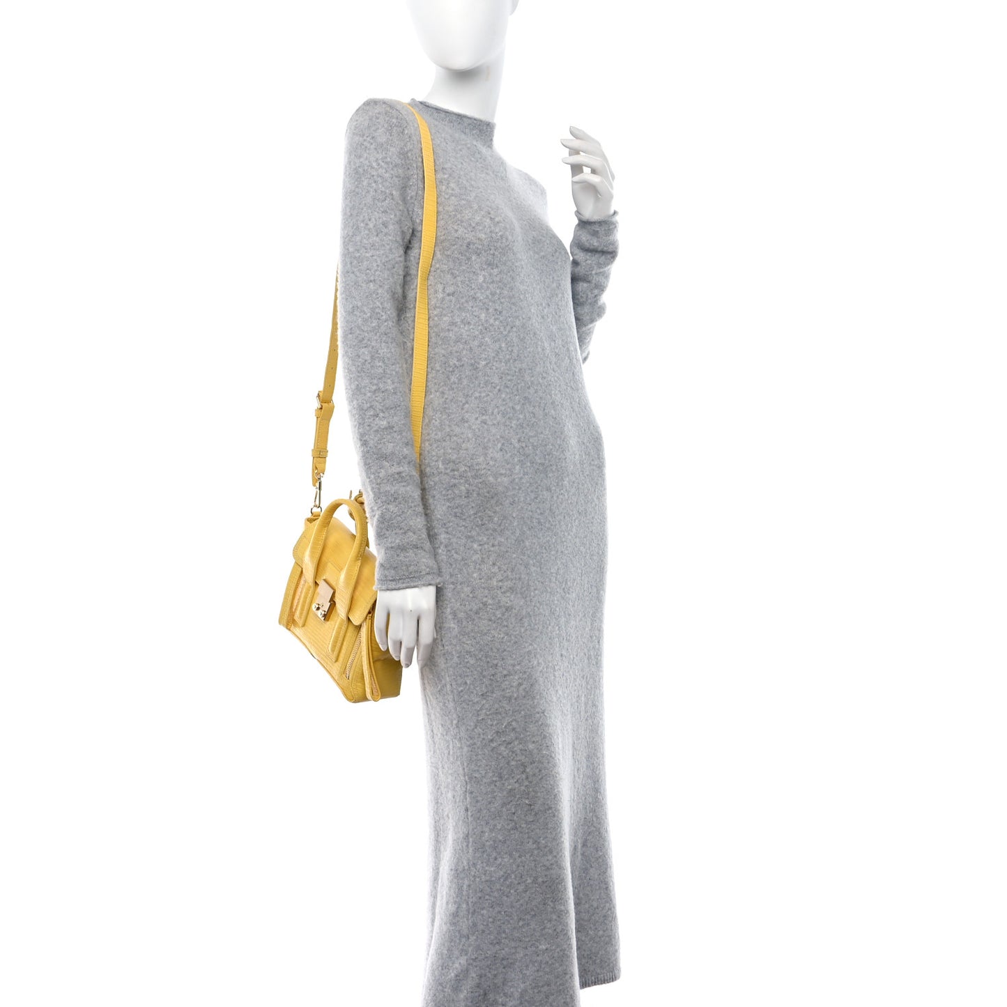 Lizard Embossed Calfskin Mini Pashli Satchel Sunshine