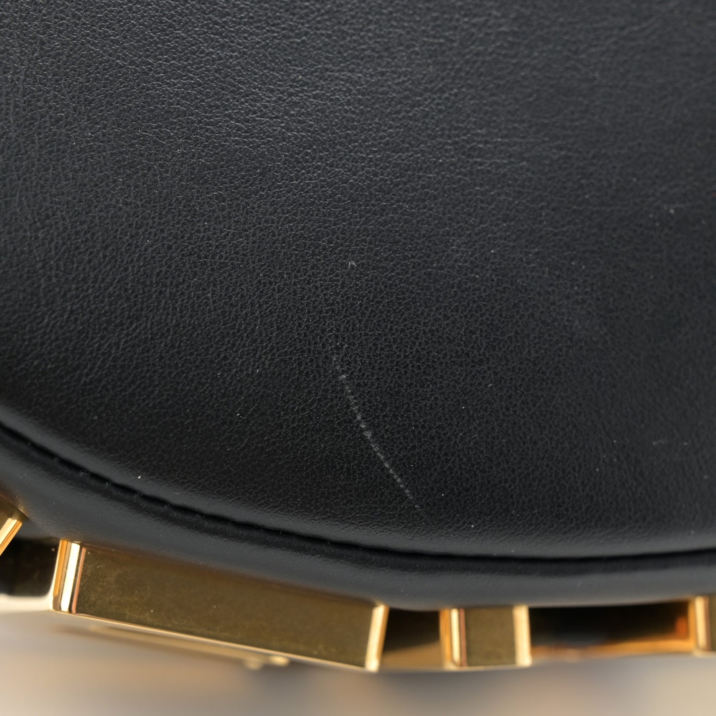 Vitello Grace Matte Mini Fendigraphy Hobo Bag Black