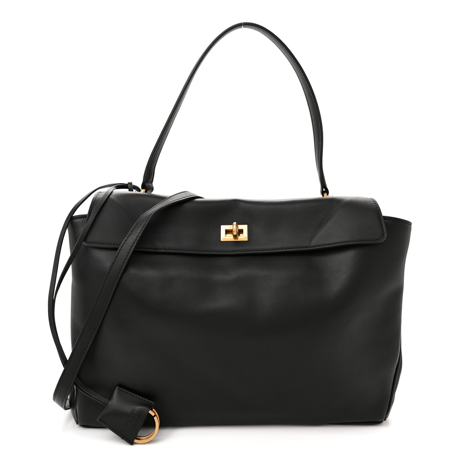 Balenciaga Natural Smooth Calfskin Medium Rodeo Top Handle Handbag Black 1 of 13