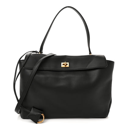 Balenciaga Natural Smooth Calfskin Medium Rodeo Top Handle Handbag Black 1 of 13
