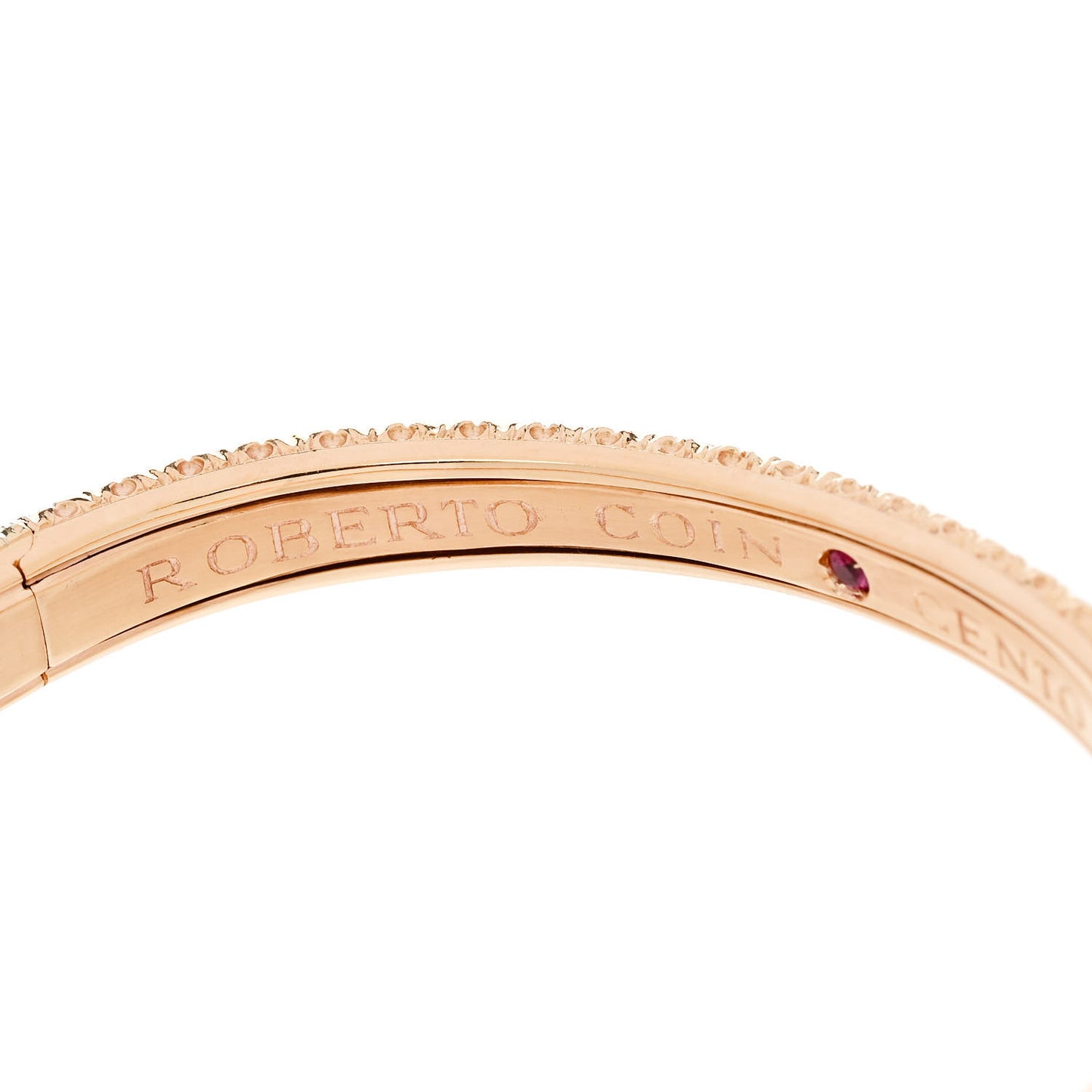 18K Rose Gold Diamond Cento Bangle Bracelet