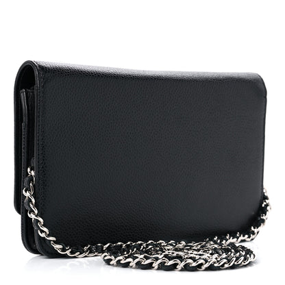 Chanel Caviar Timeless CC Wallet on Chain WOC Black 3 of 10