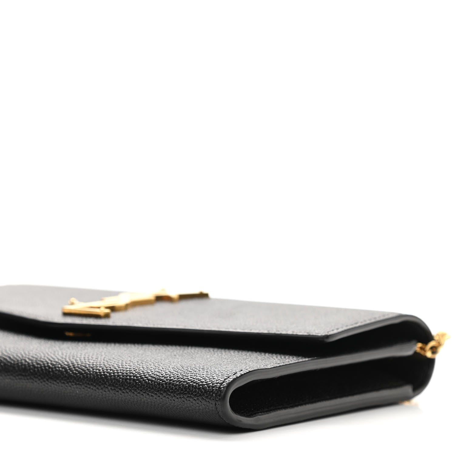 Saint Laurent Grain De Poudre Uptown Chain Wallet Black 11 of 12