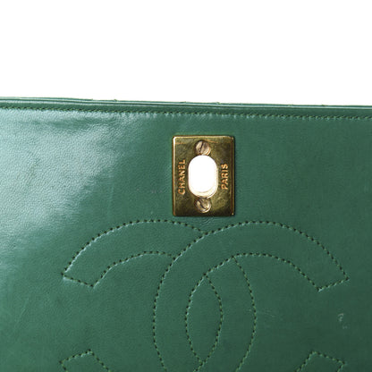 Chanel Lambskin Quilted Medium Single Flap Green 9 of 13