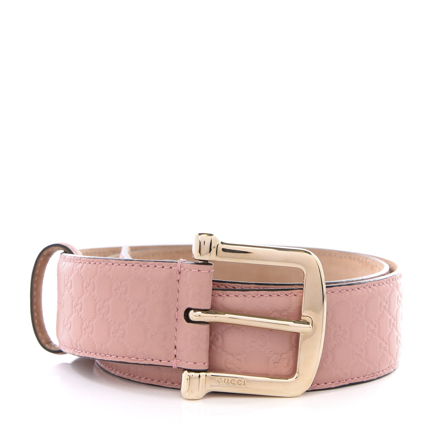 Gucci Soft Microguccissima Margaux Calfskin Belt 80 32 Soft Pink 1 of 6