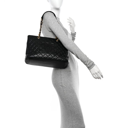 Chanel Caviar Quilted Grand Shopping Tote GST Black 2 of 17