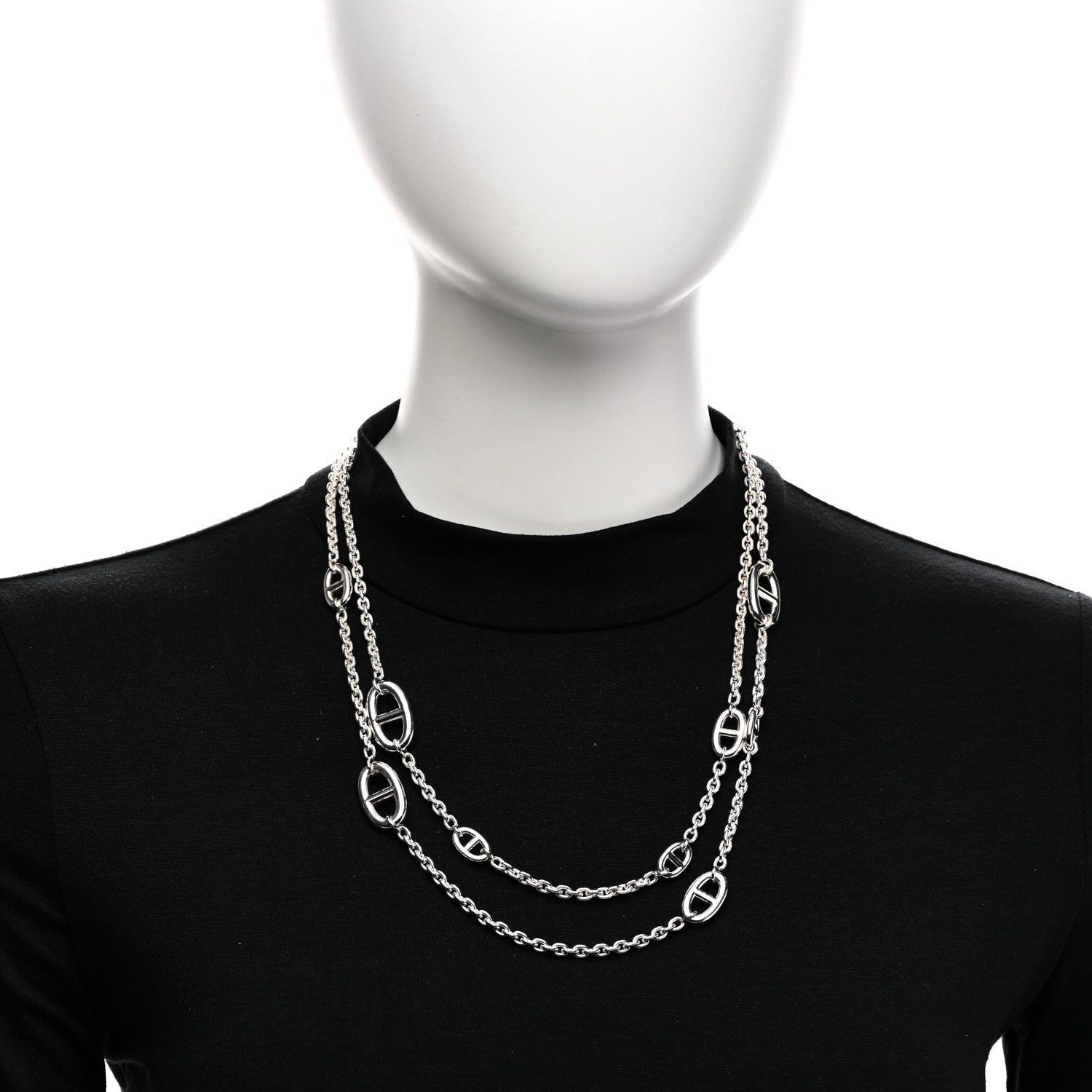 Hermes Sterling Silver Farandole Necklace 120 2 of 6