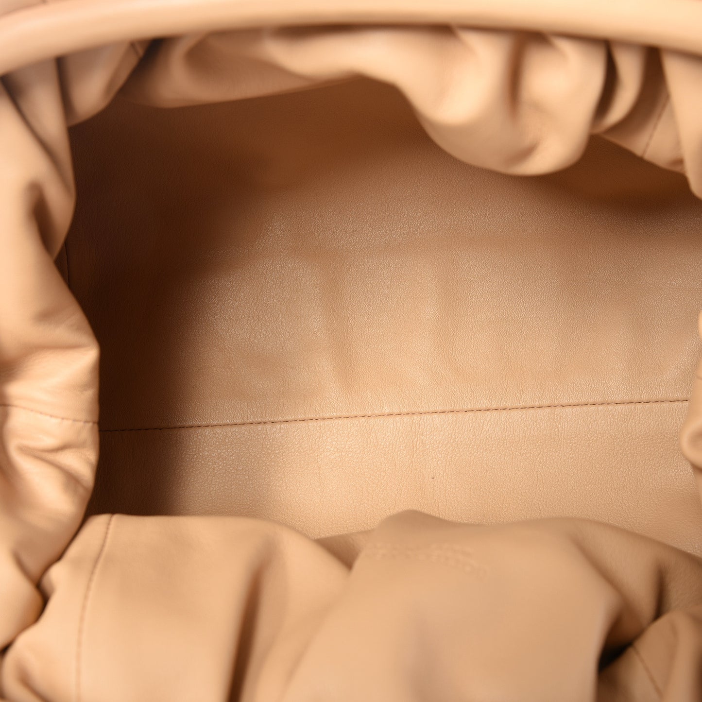 Smooth Butter Calf The Pouch Oversized Clutch Nude