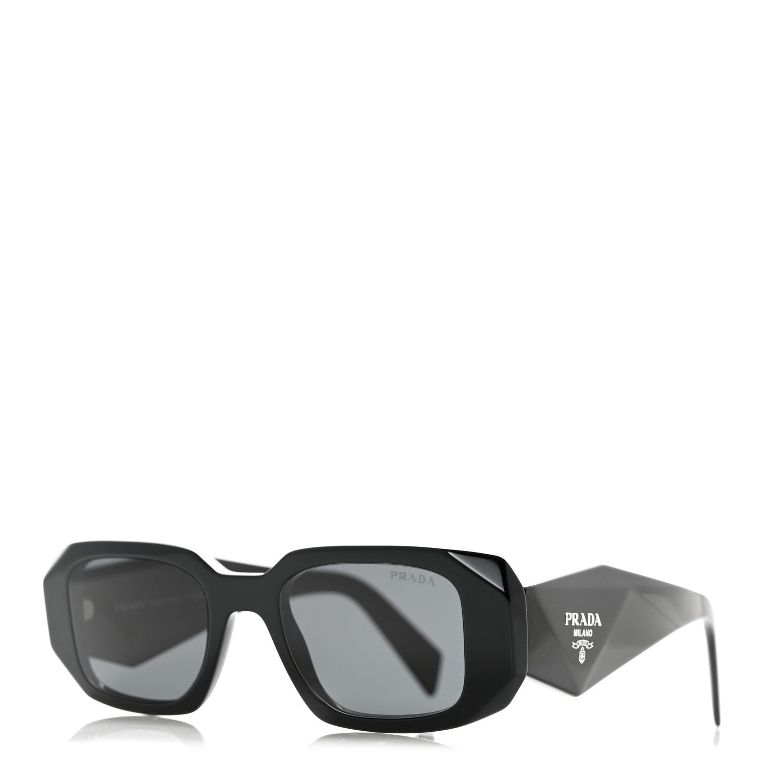 Prada Acetate Symbole Sunglasses SPR 17W Black 1 of 8