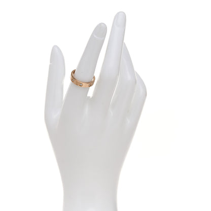 Cartier 18K Pink Gold 8 Diamond 4mm LOVE Wedding Band Ring 53 6.5 2 of 5