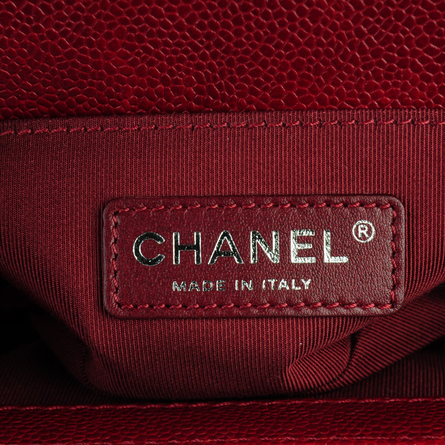 Chanel Caviar Quilted Small Boy Flap Dark Red 6 of 7