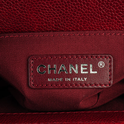 Chanel Caviar Quilted Small Boy Flap Dark Red 6 of 7