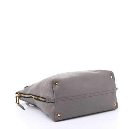 Miu Miu Goatskin Madras Zip Tote Argilla Black 3 of 10