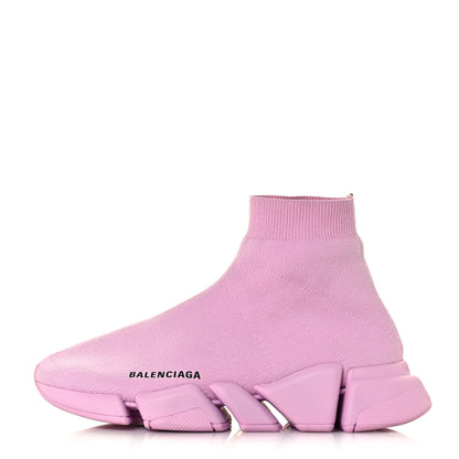 Balenciaga Technical 3D Recycled Knit Womens Speed 2.0 Sneakers 40 Monocolor Light Pink 1 of 8