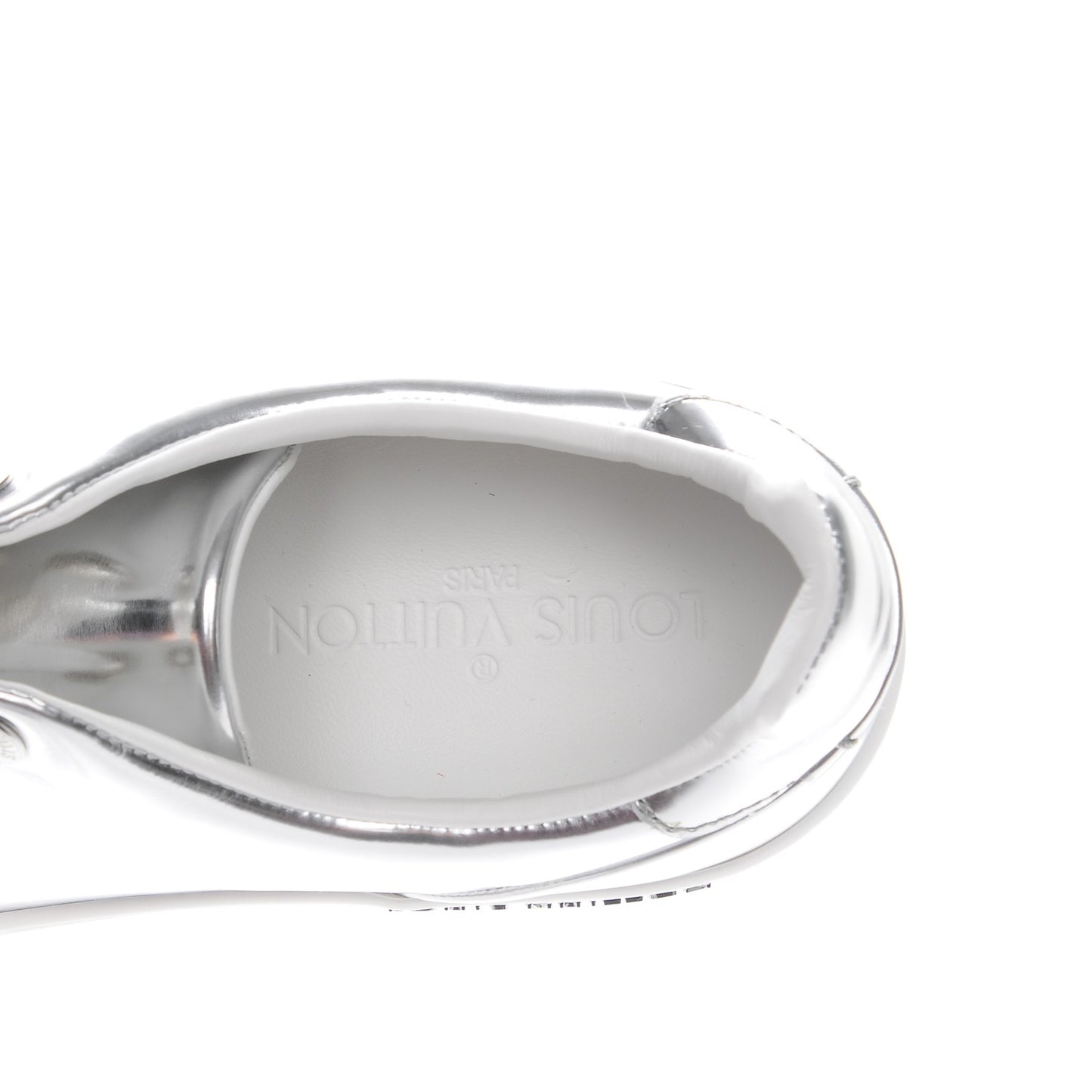 Metallic Calfskin Frontrow Sneakers 37 Silver