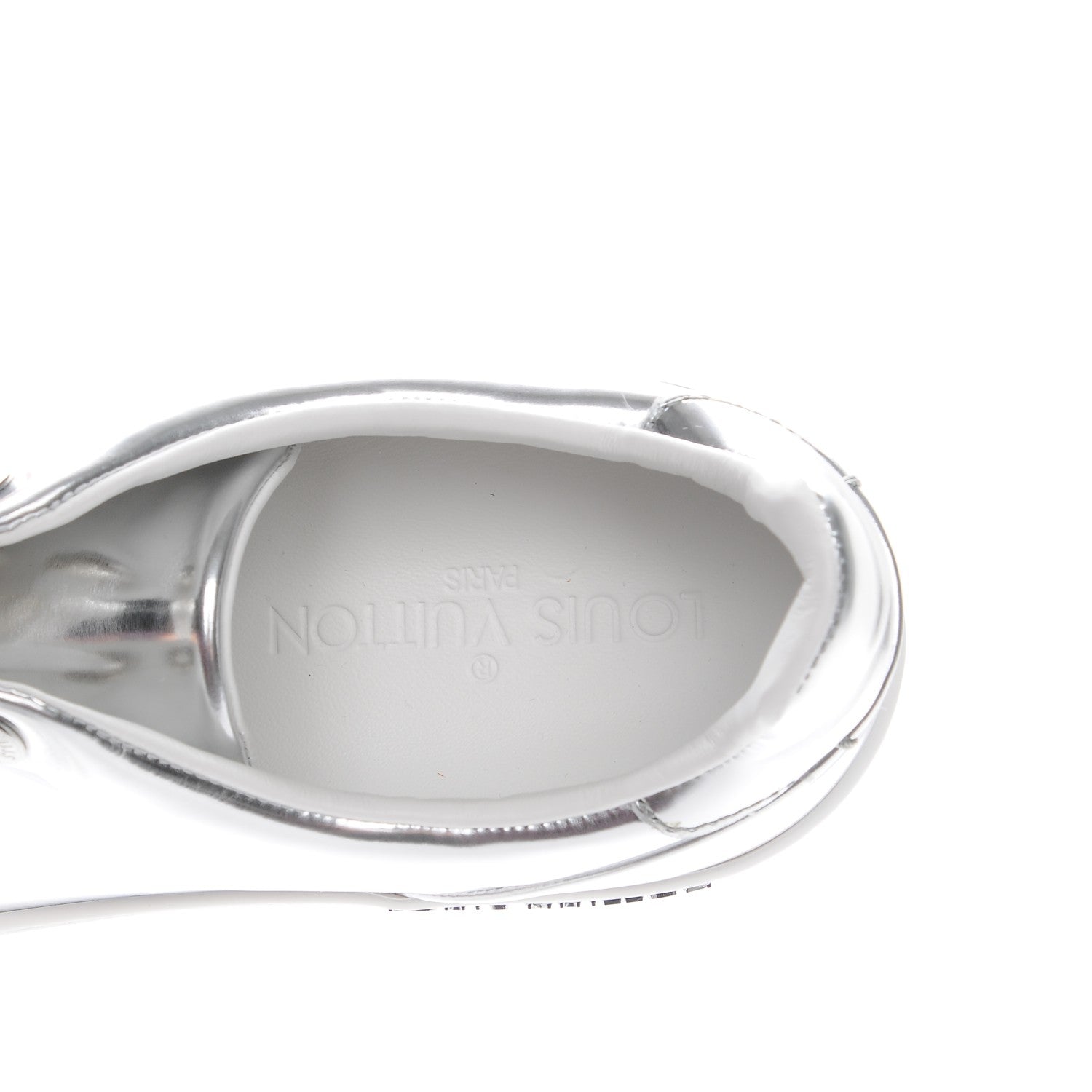 Louis Vuitton Metallic Calfskin Frontrow Sneakers 37 Silver 8 of 9