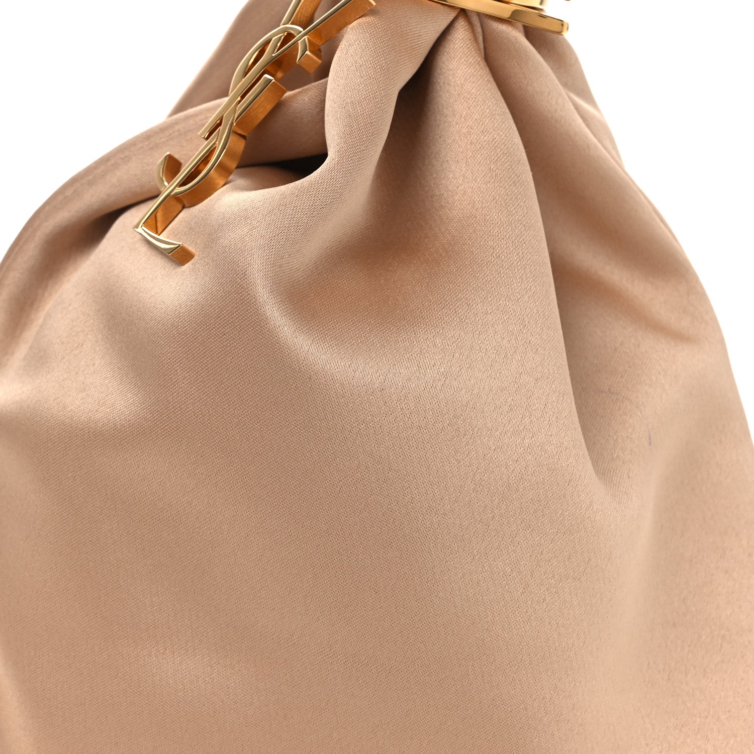 Saint Laurent Satin Evening Pouch Nude Baby Nude 7 of 11