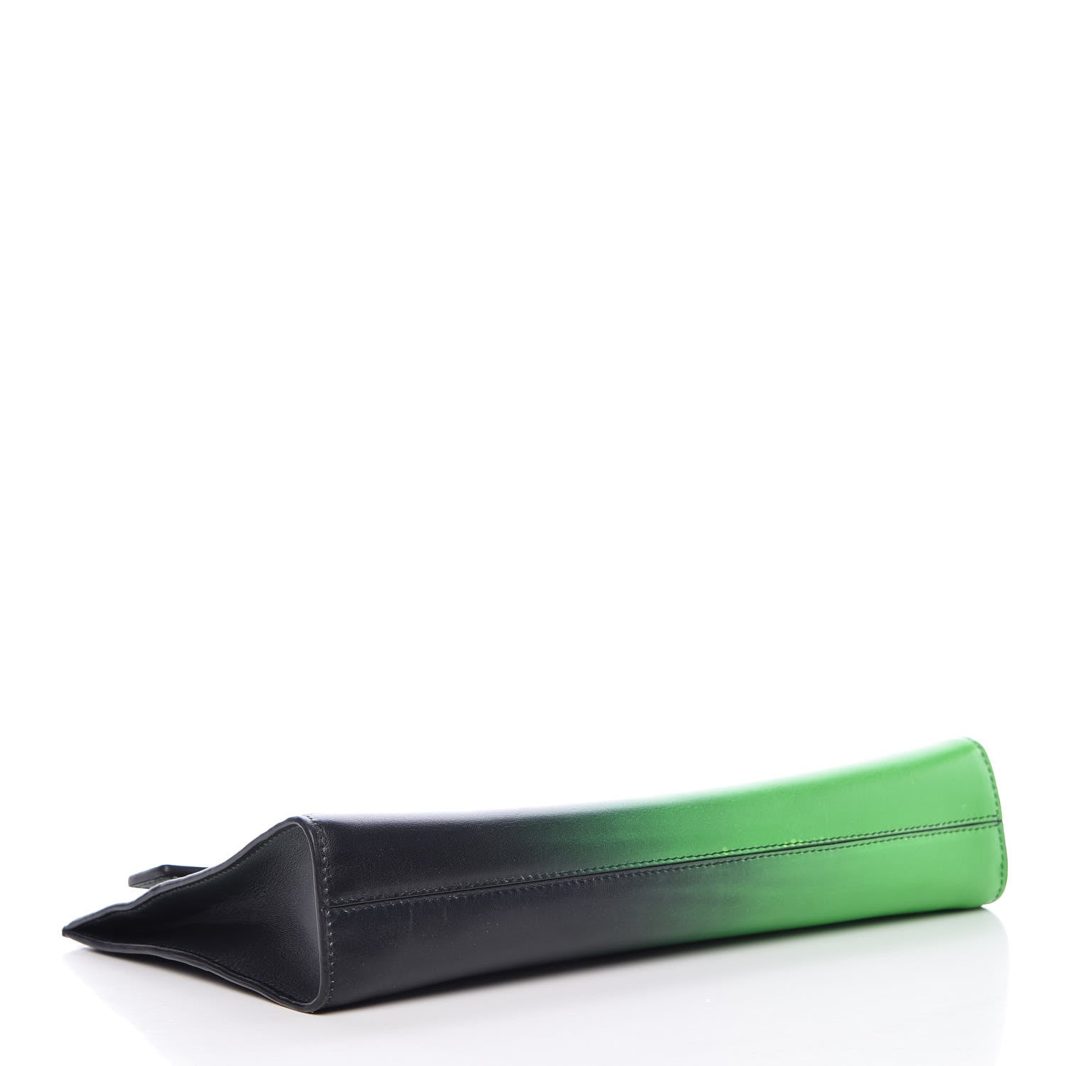 Lanvin Calfskin Krista Kim Reglisse Clutch Green Black 4 of 15