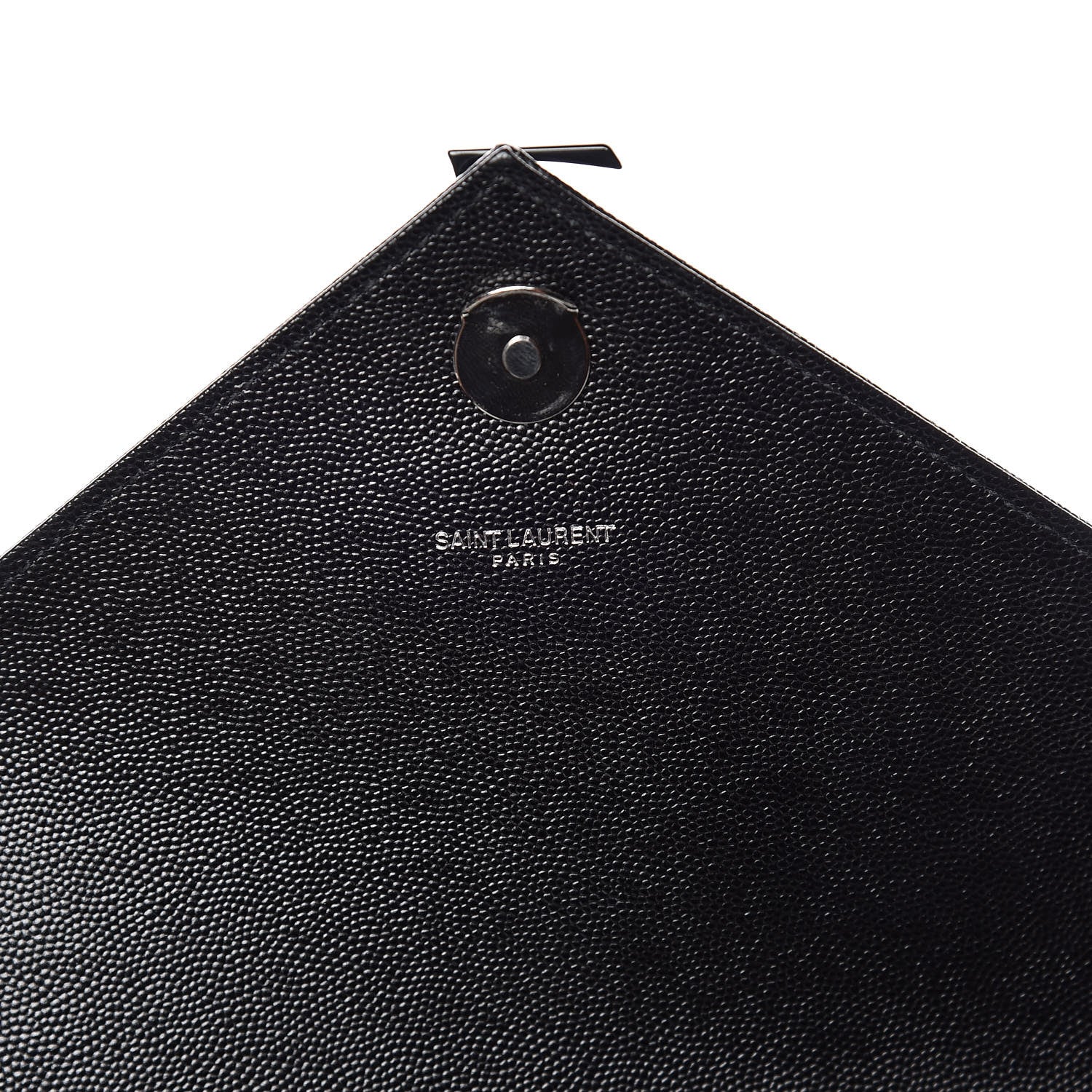 Saint Laurent Grain De Poudre Textured Mixed Matelasse Large Triquilt Monogram Monochrome Satchel Black 10 of 11