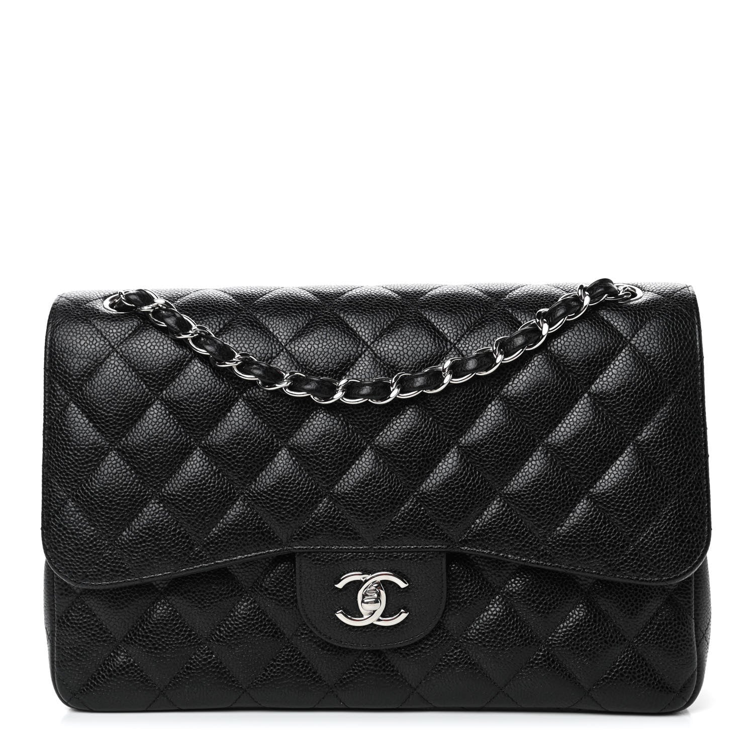 Chanel Caviar Quilted Jumbo Double Flap Black 1 of 4
