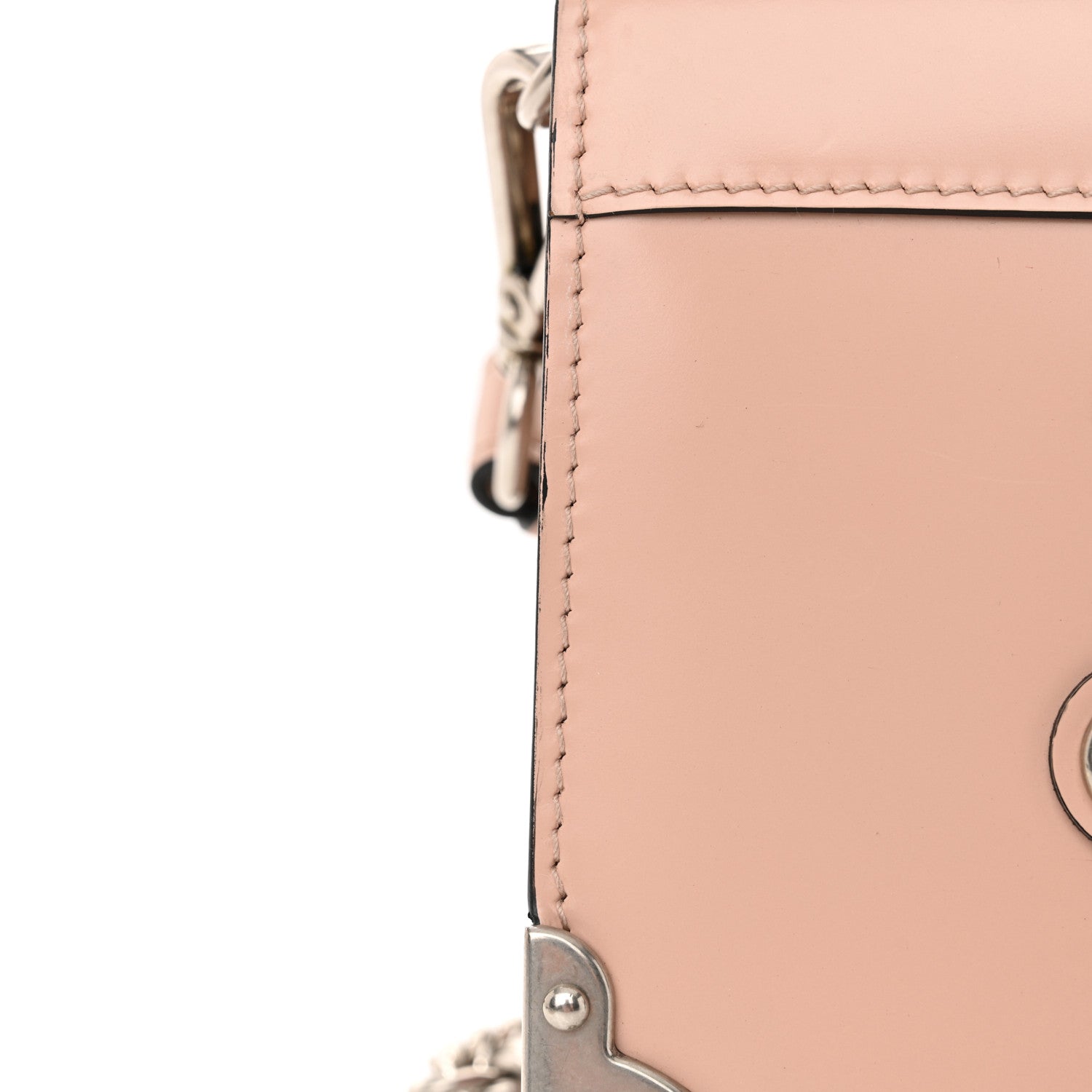 Prada Spazzolato Soft Calf Cahier Chain Wristlet Clutch Pesca 14 of 15