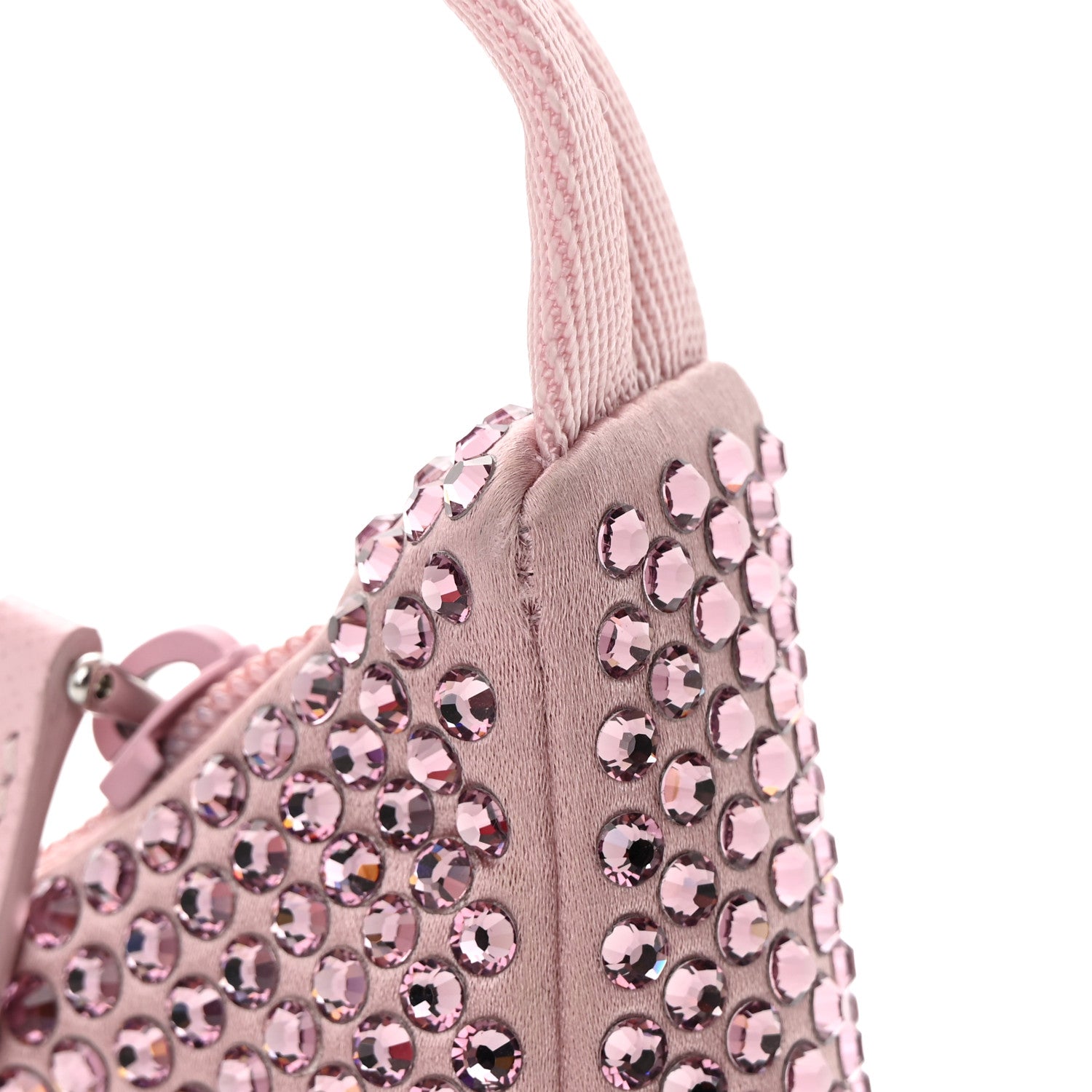 Prada Satin Crystal Mini Re-Edition 2000 Bag Alabastro 11 of 14