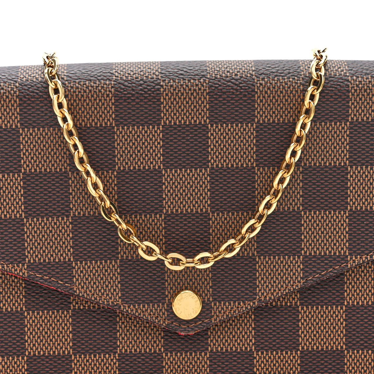 Damier Ebene Pochette Felicie Chain Wallet