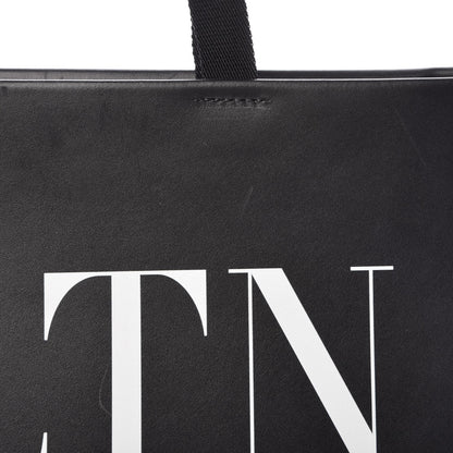 Valentino Garavani Printed Calfskin VLTN Tote Black 9 of 10