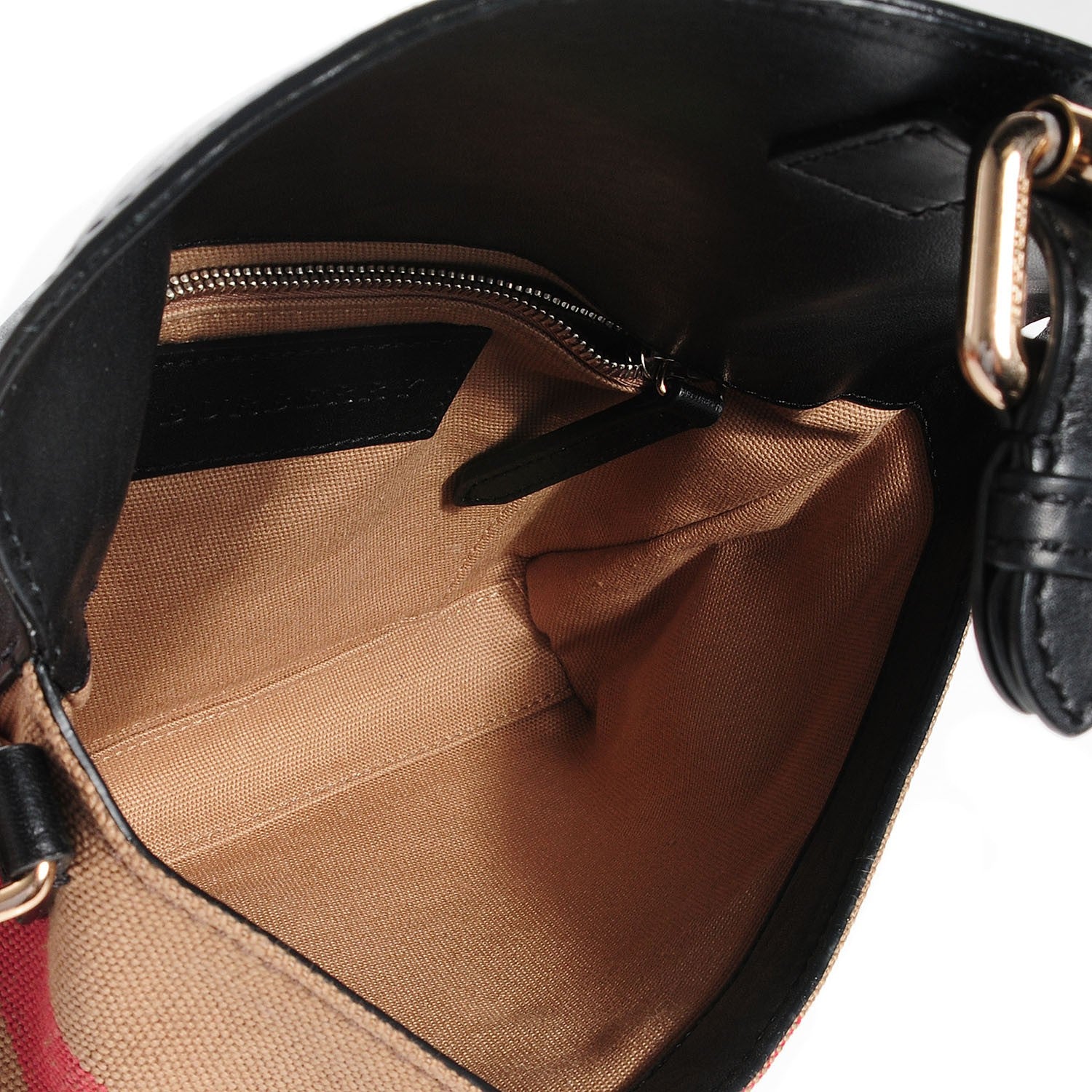 Burberry Canvas House Check Small Henham Crossbody Black 5 of 13