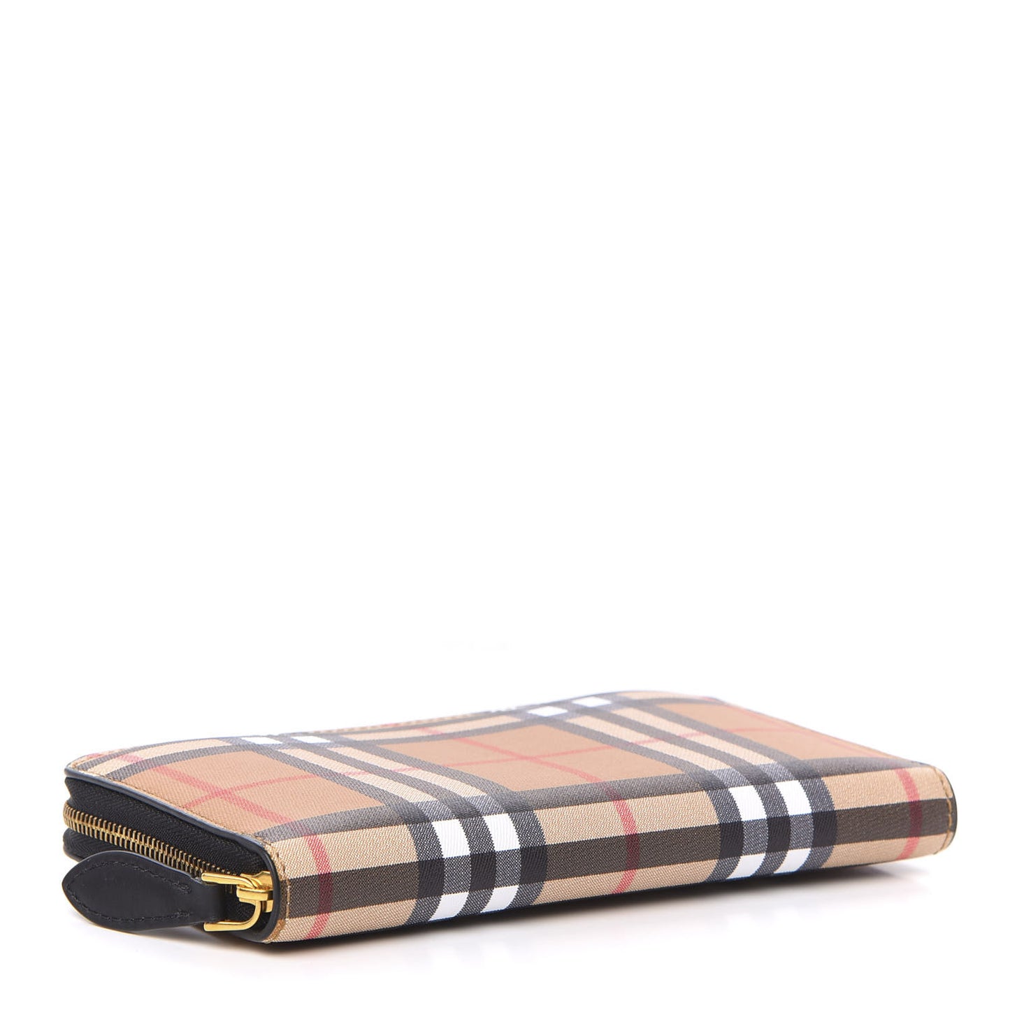 Vintage Check Elmore Zip Around Wallet Black
