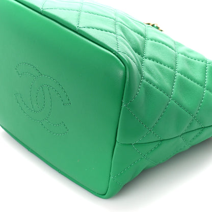 Chanel Lambskin Quilted Small Perfect Meeting Hobo Green 10 of 10