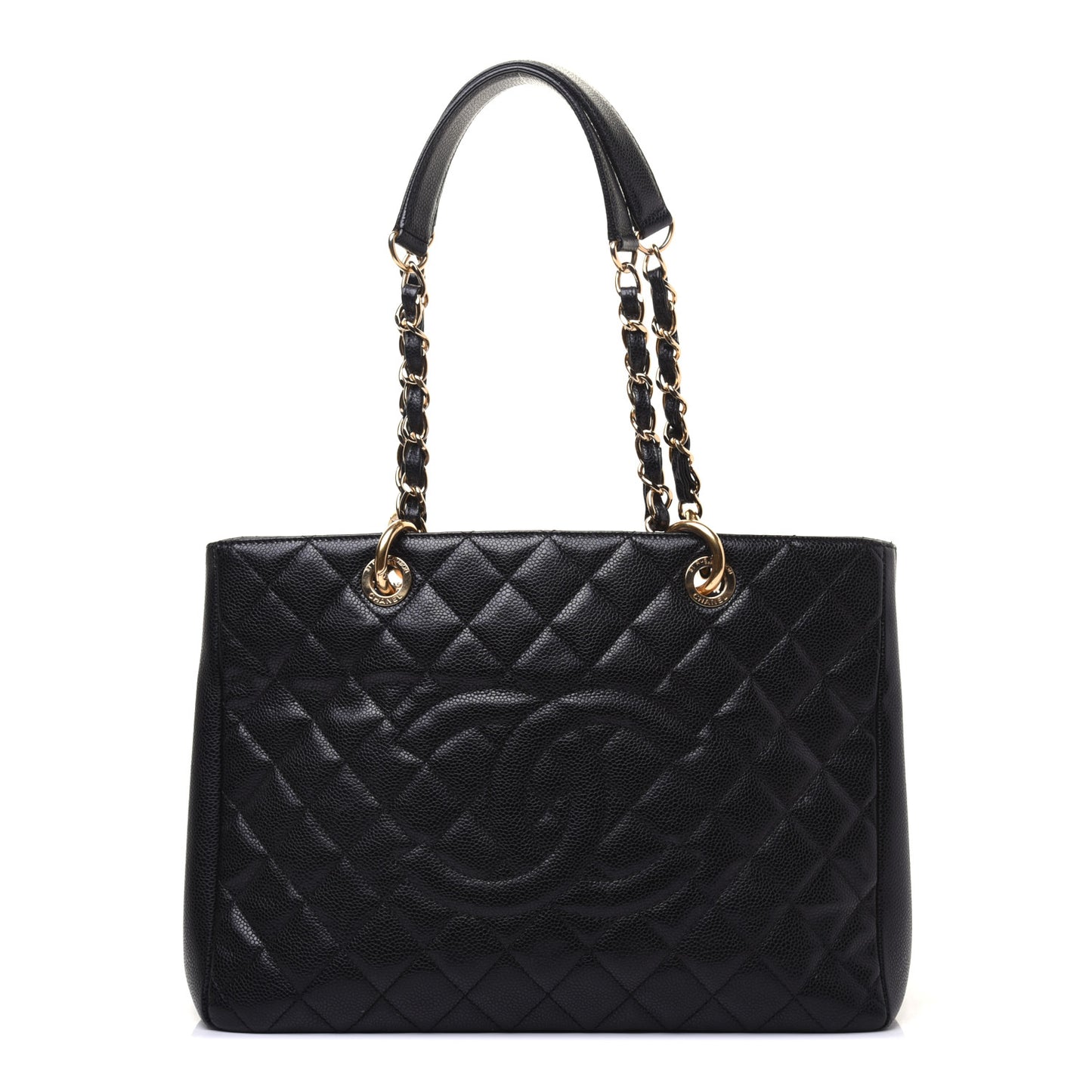 Caviar Quilted Grand Shopping Tote GST Black