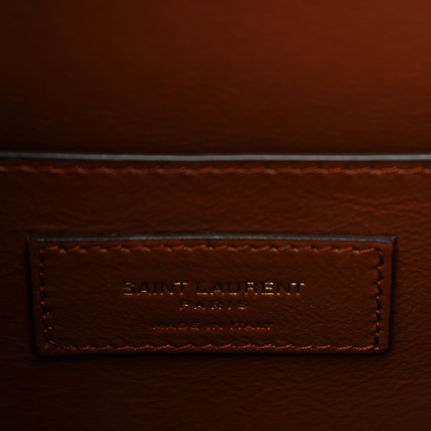 Saint Laurent Canvas Smooth Calfskin Le Monogramme Medium Buckle Satchel Chestnut 6 of 12