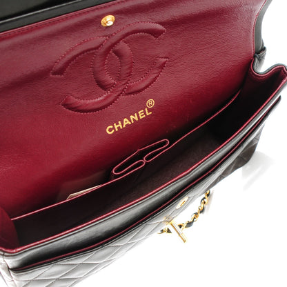 Chanel Lambskin Quilted Medium Double Flap Black 6 of 9