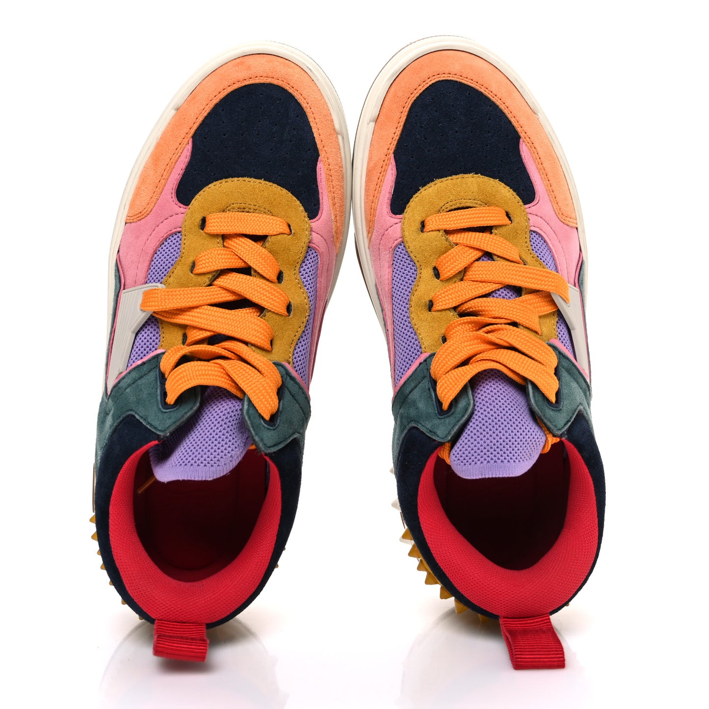 Calfskin Suede Spike Astroloubi Donna Low Top Sneakers 38 Multicolor