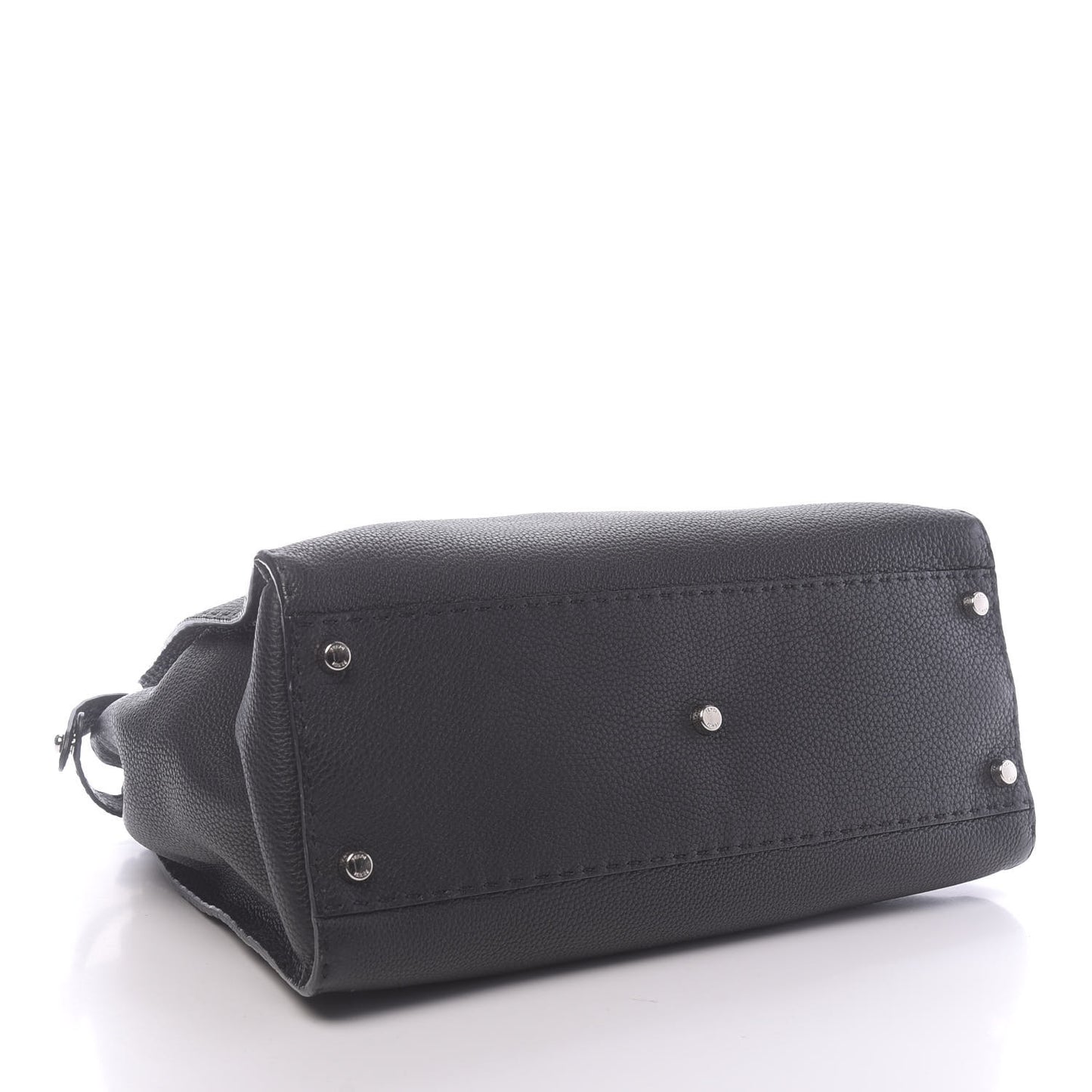 Cuoio Romano Selleria Bi-Color Large Peekaboo Iconic Satchel Black Mou