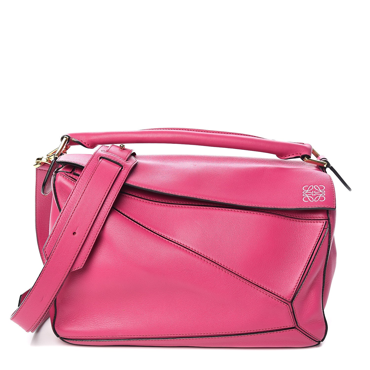 Loewe Calfskin Medium Puzzle Bag Fuchsia 1 of 9