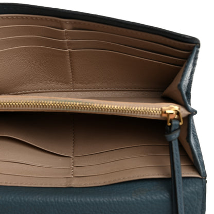 Chloe Calfskin Marcie Continental Flap Wallet Cloudy Blue 5 of 7